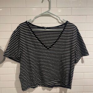 Ambiance Crop Top -- Black and White 3X